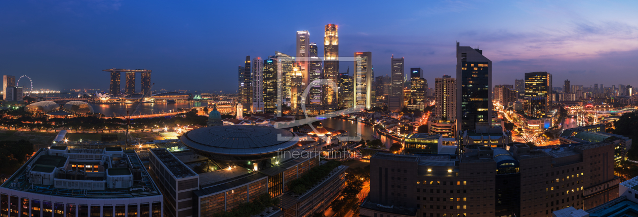 Bild-Nr.: 11366040 Singapur - Skyline Panorama zur blauen Stunde erstellt von Jean Claude Castor