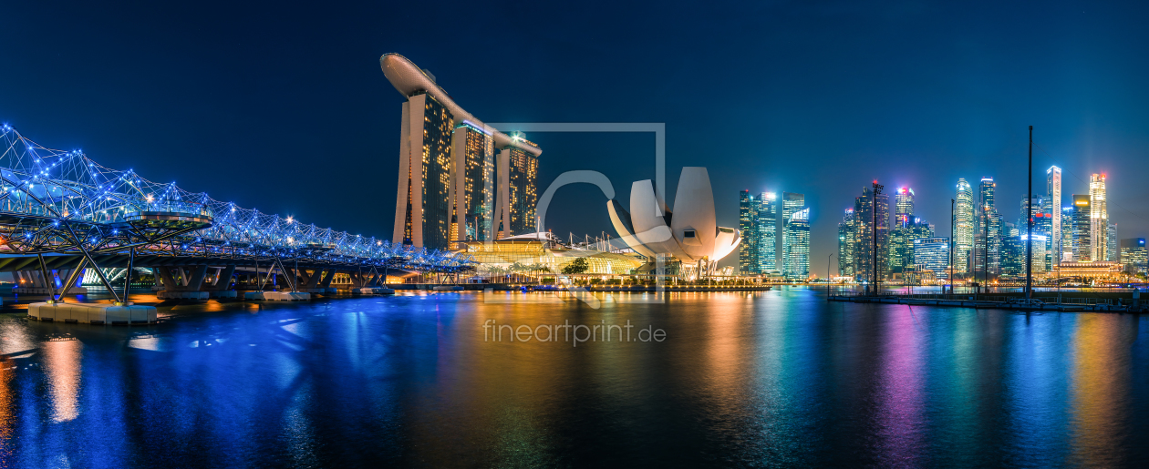 Bild-Nr.: 11366058 Singapur - Marina Bay Panorama zur blauen Stunde erstellt von Jean Claude Castor