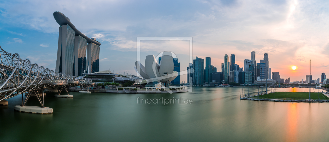 Bild-Nr.: 11366382 Singapur - Marina Bay Panorama bei Sonnenuntergang erstellt von Jean Claude Castor