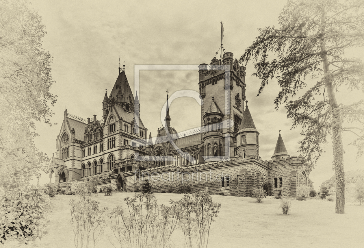 Bild-Nr.: 11377637 Schloss Drachenburg - sw 3 erstellt von Erhard Hess