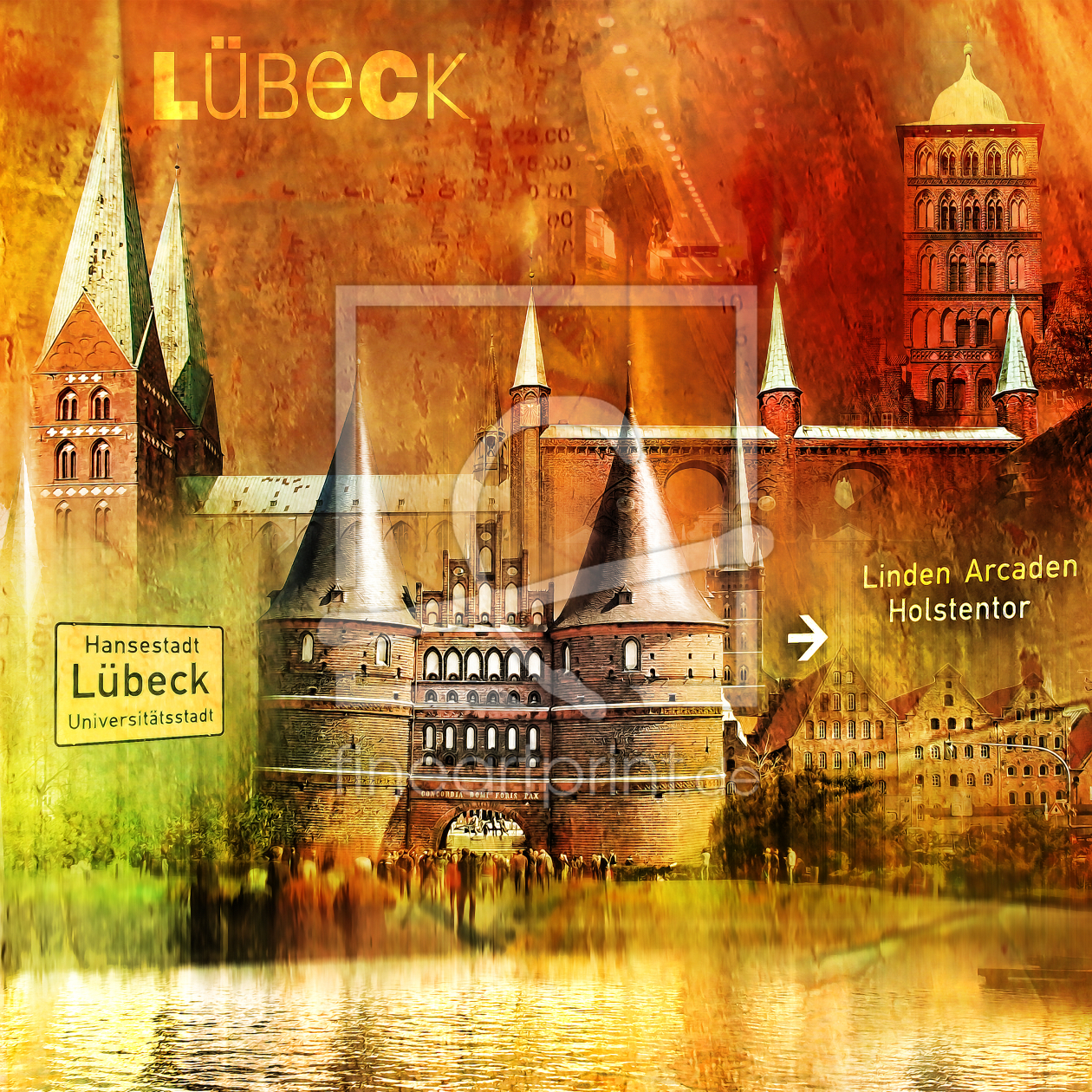 Bild-Nr.: 11382355 Lübeck Stadtansicht 01 erstellt von Galerie-Fotoeffekt