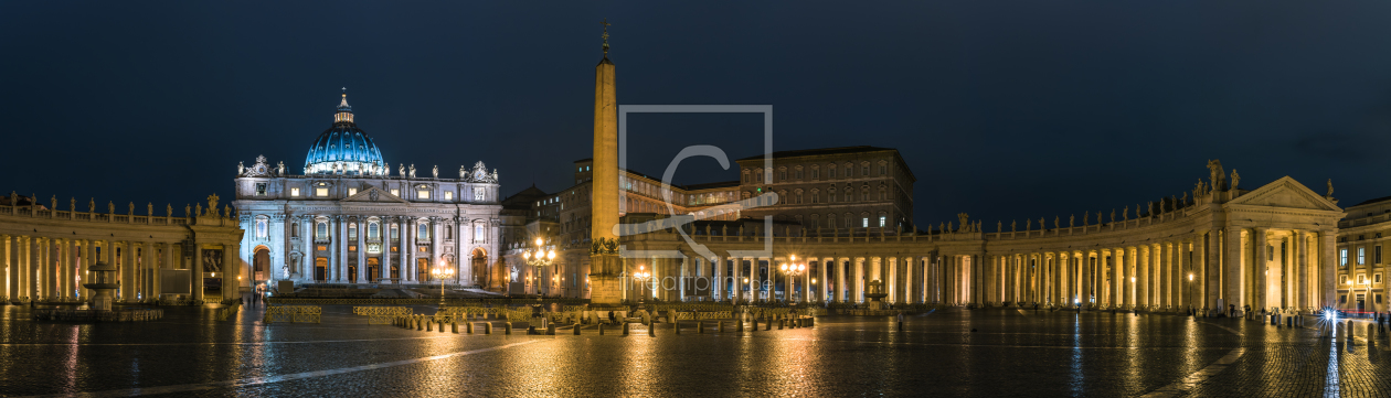 Bild-Nr.: 11388047 Rom - Vatikan bei Nacht Panorama erstellt von Jean Claude Castor