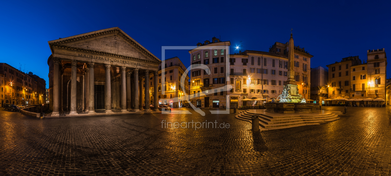 Bild-Nr.: 11389645 Rom - Pantheon Panorama zur blauen Stunde erstellt von Jean Claude Castor
