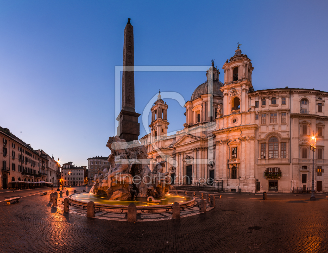 Bild-Nr.: 11390943 Rom - Piazza Navona am Morgen Panorama erstellt von Jean Claude Castor