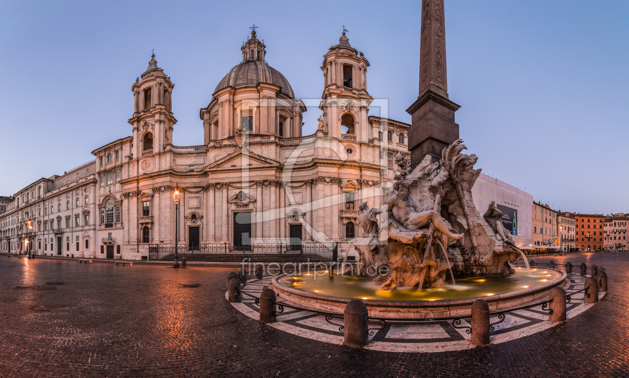Bild-Nr.: 11390949 Rom - Piazza Navona am Morgen Panorama erstellt von Jean Claude Castor