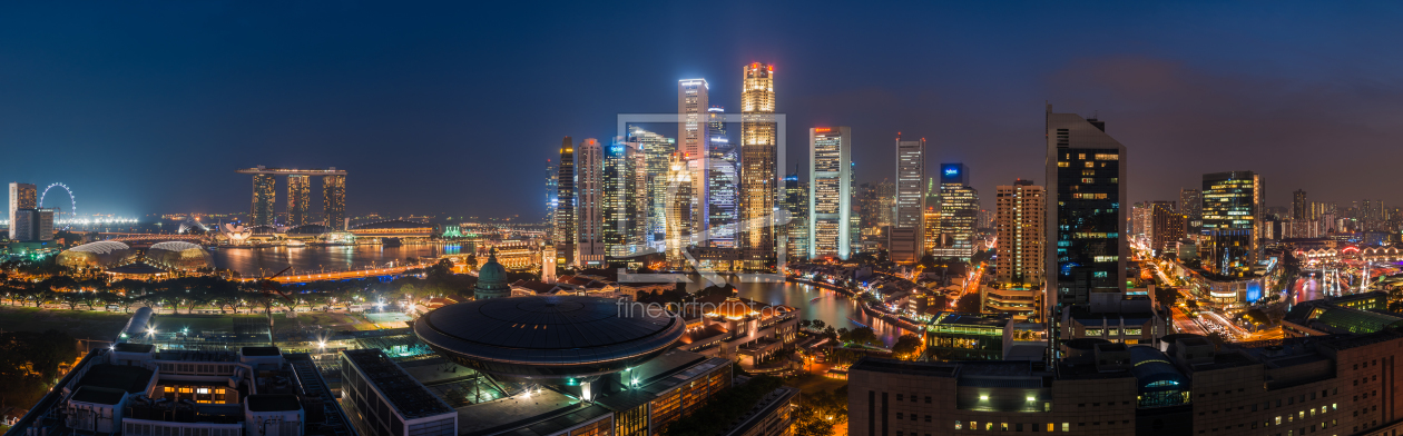Bild-Nr.: 11393257 Singapur - Skyline Panorama zur blauen Stunde erstellt von Jean Claude Castor