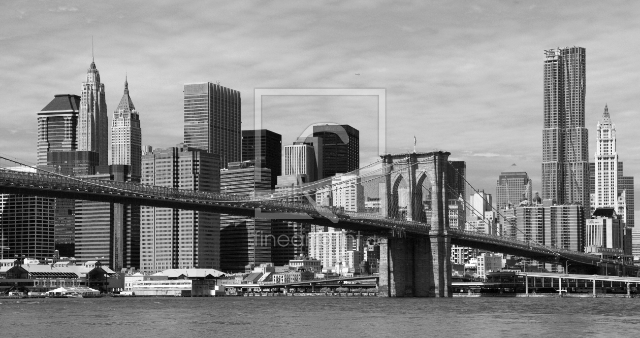 Bild-Nr.: 11405202 New York Skyline hinter der Brooklyn Bridge erstellt von Buellom