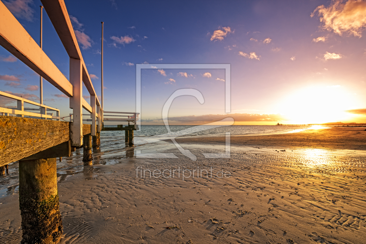 Bild-Nr.: 11413797 Sonnenuntergang an der Seebrücke erstellt von Nordbilder