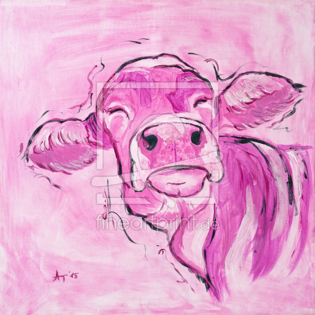 Bild-Nr.: 11422962 Die rosa Kuh, Rosalie erstellt von Annett Tropschug