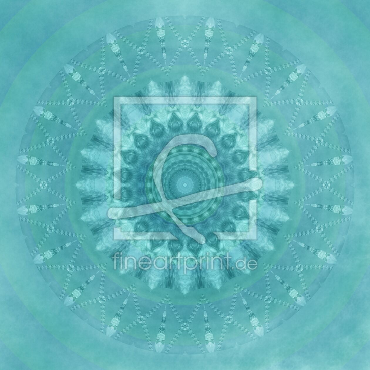 Bild-Nr.: 11423484 Mandala hellblau 2 erstellt von Christine Bässler