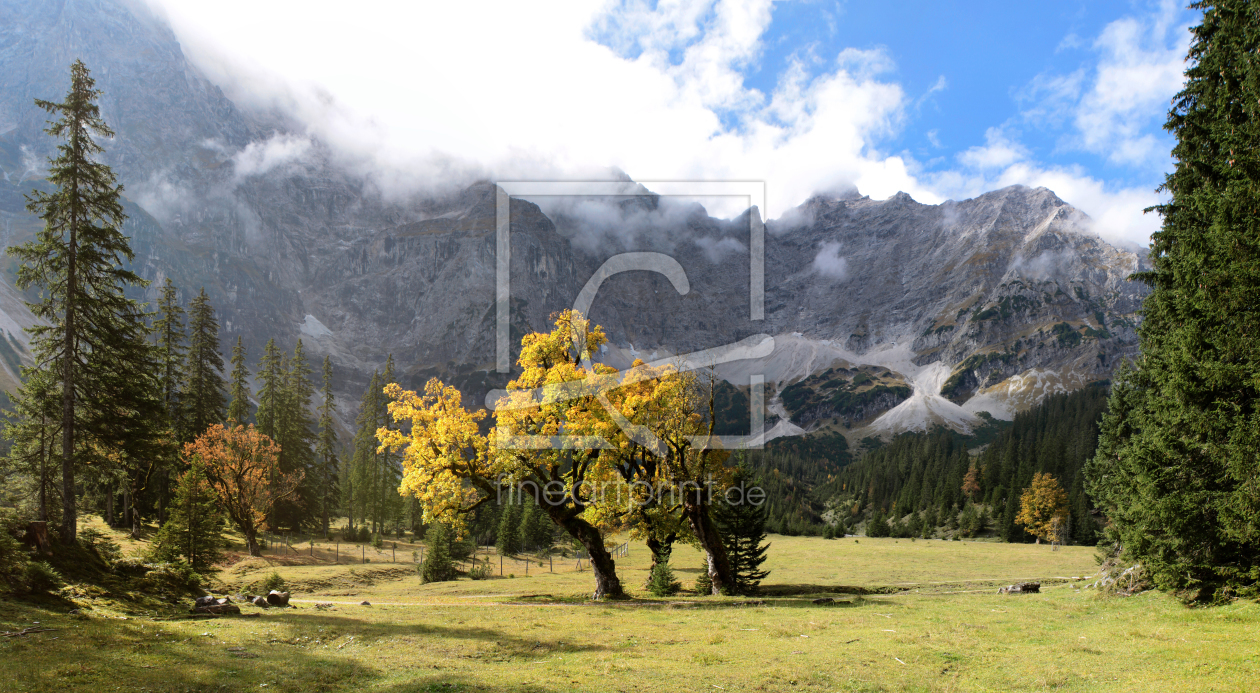 Bild-Nr.: 11425764 Panorama im Kleinen Ahornboden im Karwendel erstellt von BilderWerkstatt