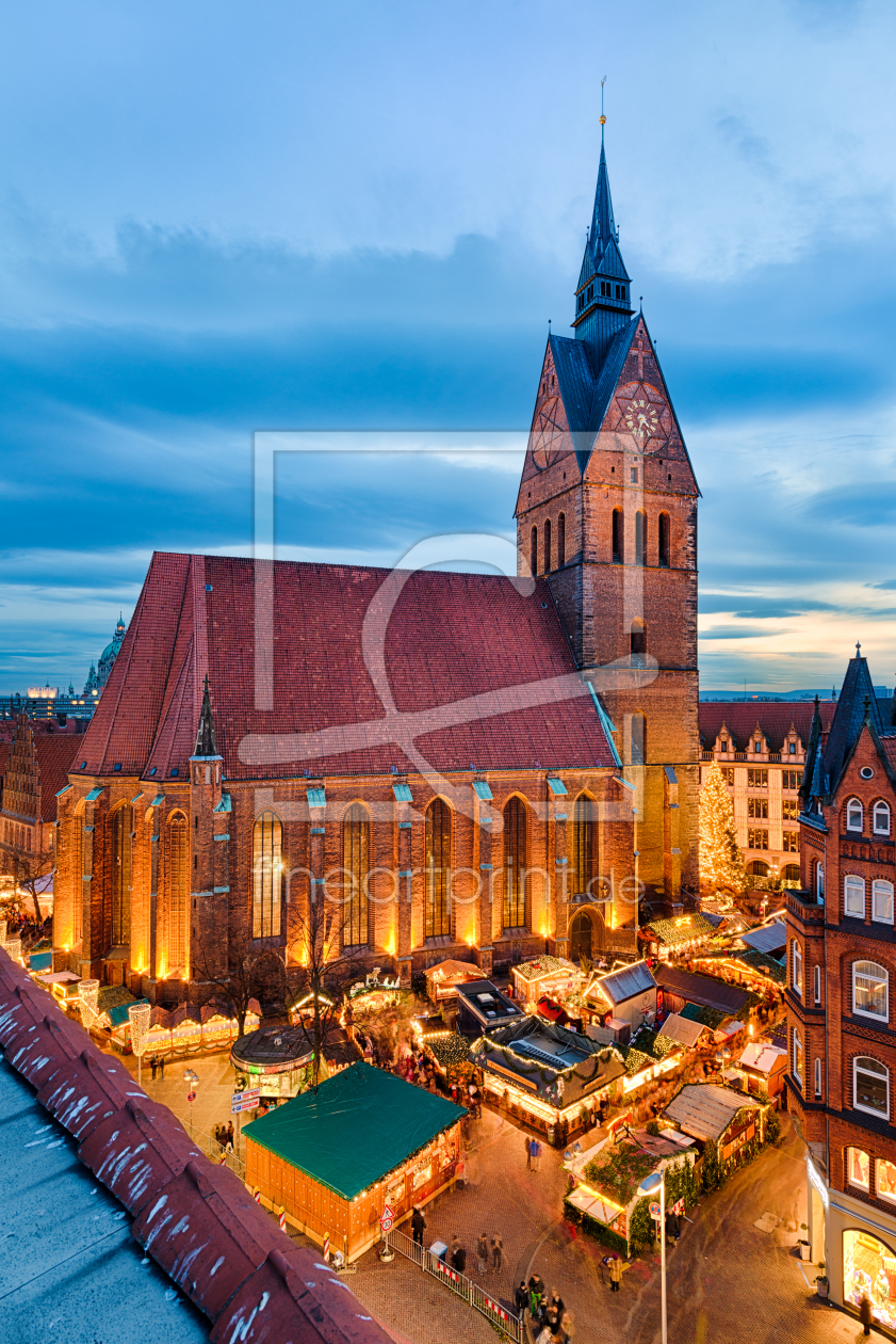 Bild-Nr.: 11425980 Weihnachtmarkt und Marktkirche in Hannover erstellt von Mapics