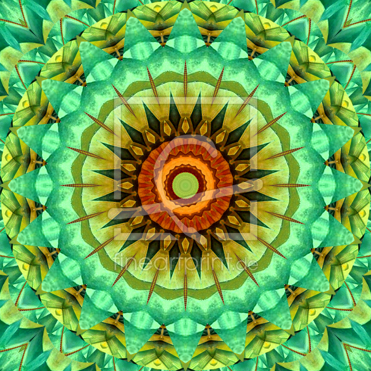 Bild-Nr.: 11434724 Mandala Grüntöne Nr. 2 erstellt von Christine Bässler