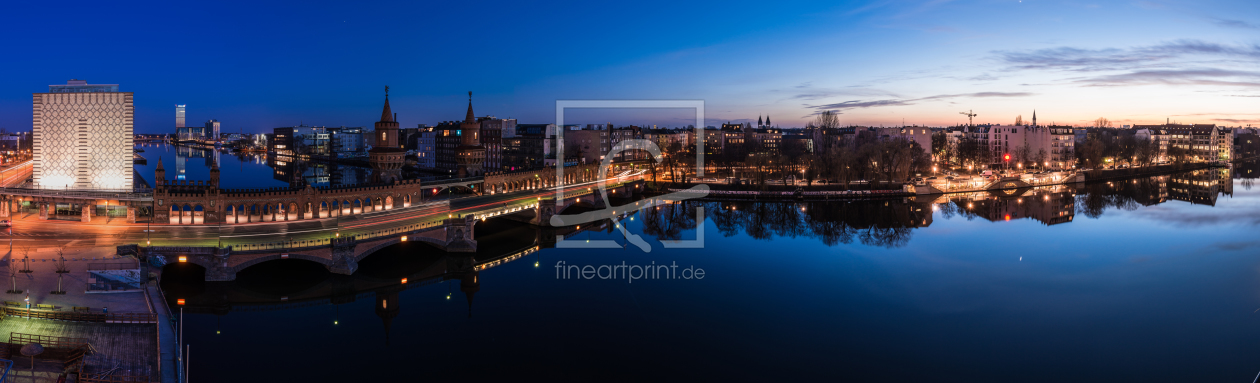 Bild-Nr.: 11457595 Berlin - Oberbaumbrücke zur blauen Stunde Panorama erstellt von Jean Claude Castor