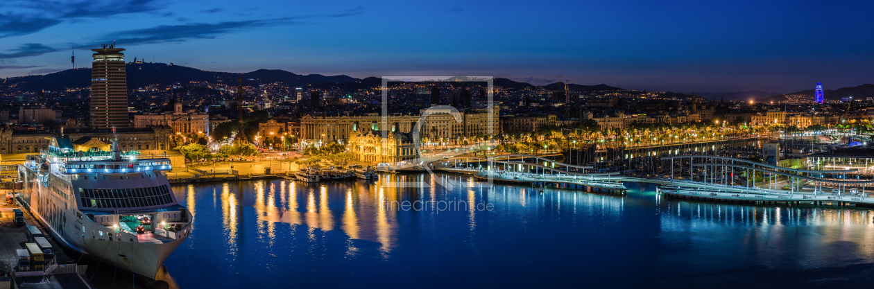 Bild-Nr.: 11465033 Barcelona - Skyline zur blauen Stunde erstellt von Jean Claude Castor