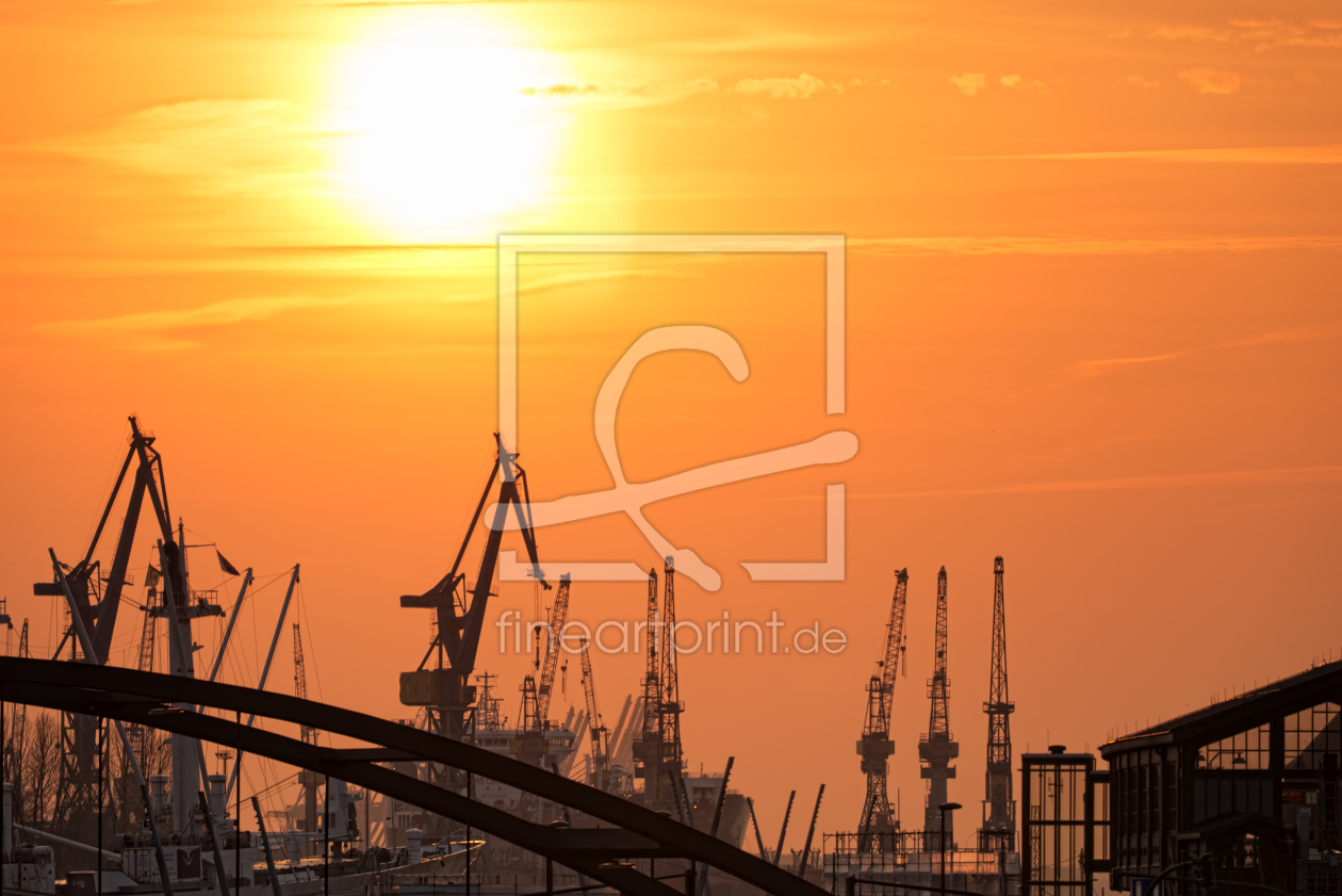 Bild-Nr.: 11466916 HH-Hafen Silhouette erstellt von Nordbilder