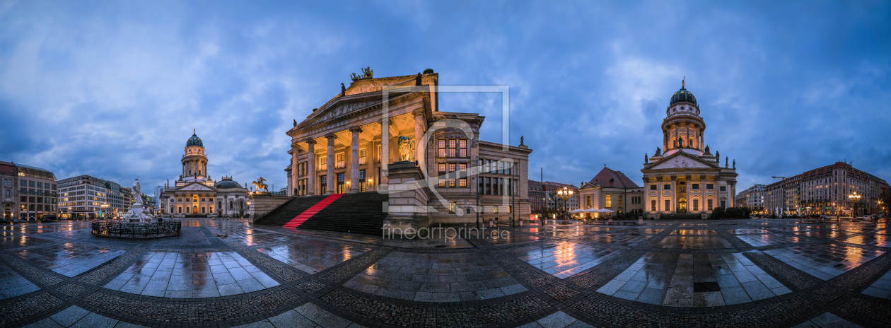 Bild-Nr.: 11473290 Berlin - Gendarmenmarkt Panorama zur blauen Stunde erstellt von Jean Claude Castor