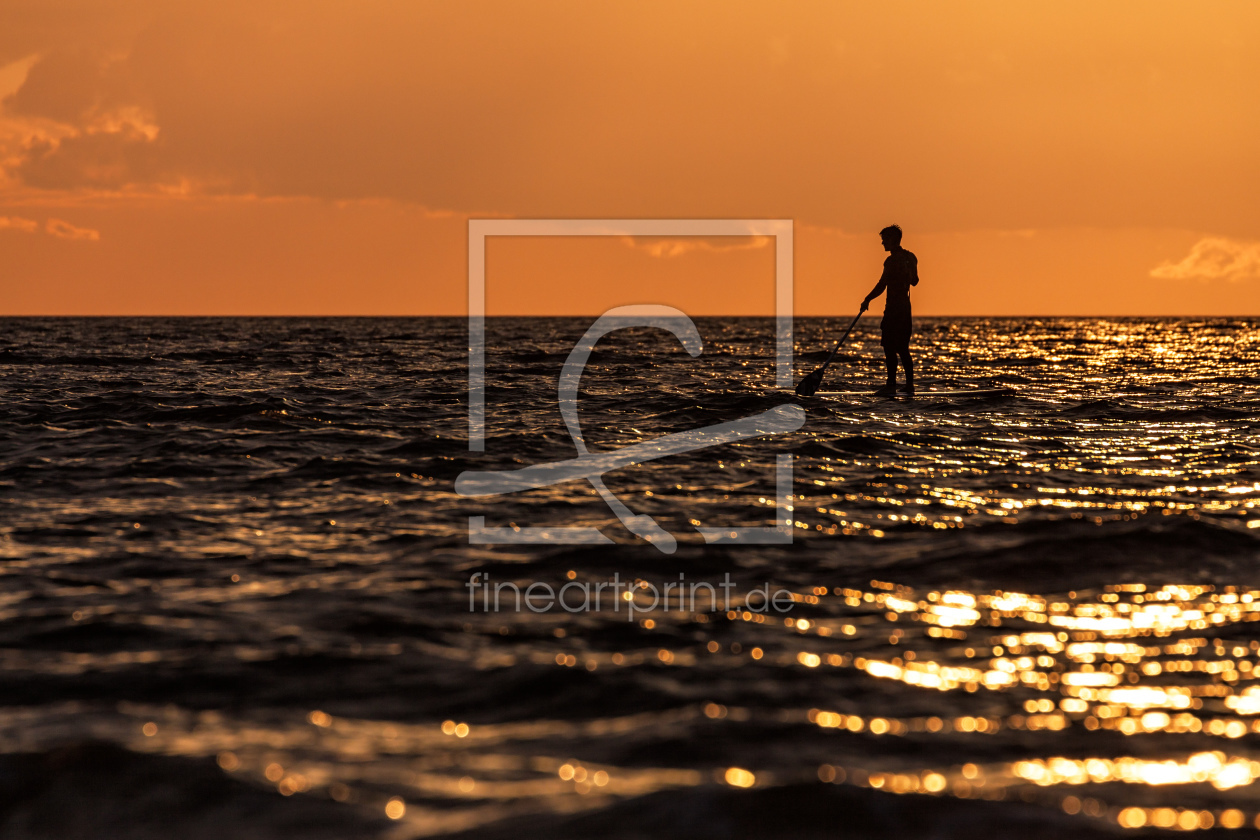 Bild-Nr.: 11476952 Surfpaddler im Sonnenuntergang erstellt von Rico Ködder