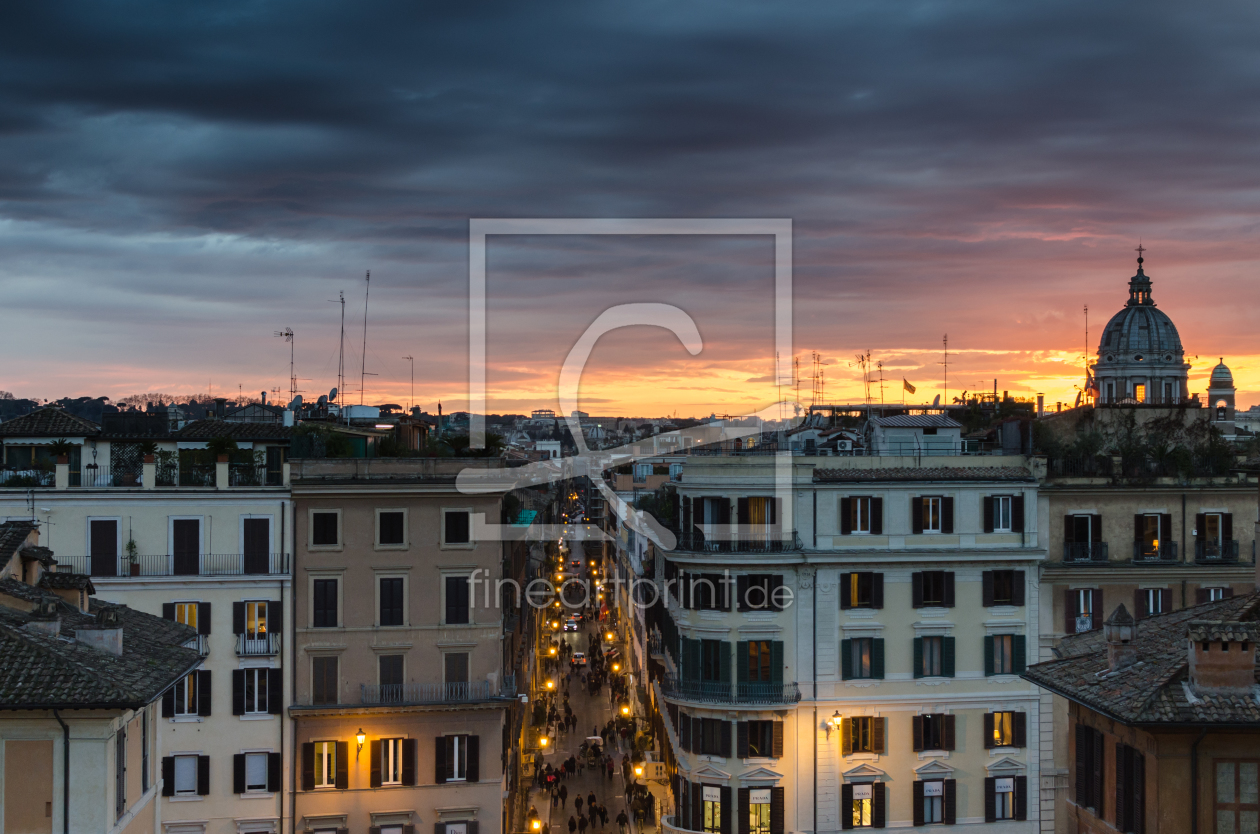 Bild-Nr.: 11477837 Sonnenuntergang über Rom von der spanischen Treppe aus gesehen erstellt von ElPollo