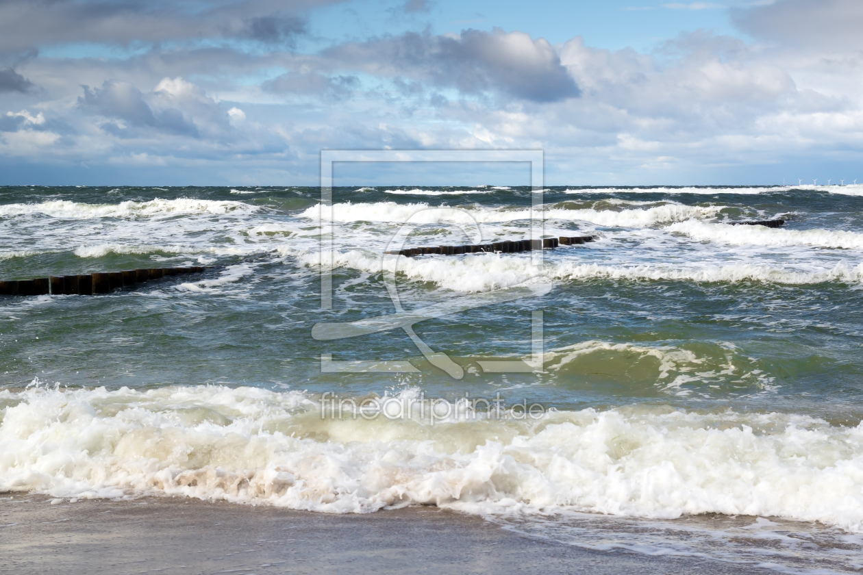 Bild-Nr.: 11485877 Buhnen in tosender Ostsee erstellt von Reiner Würz