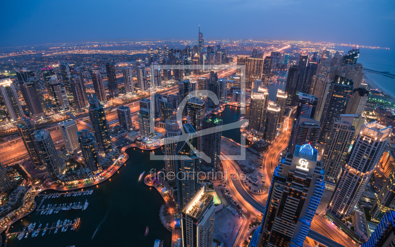Bild-Nr.: 11491209 Dubai - Marina Skyline zur blauen Stunde erstellt von Jean Claude Castor