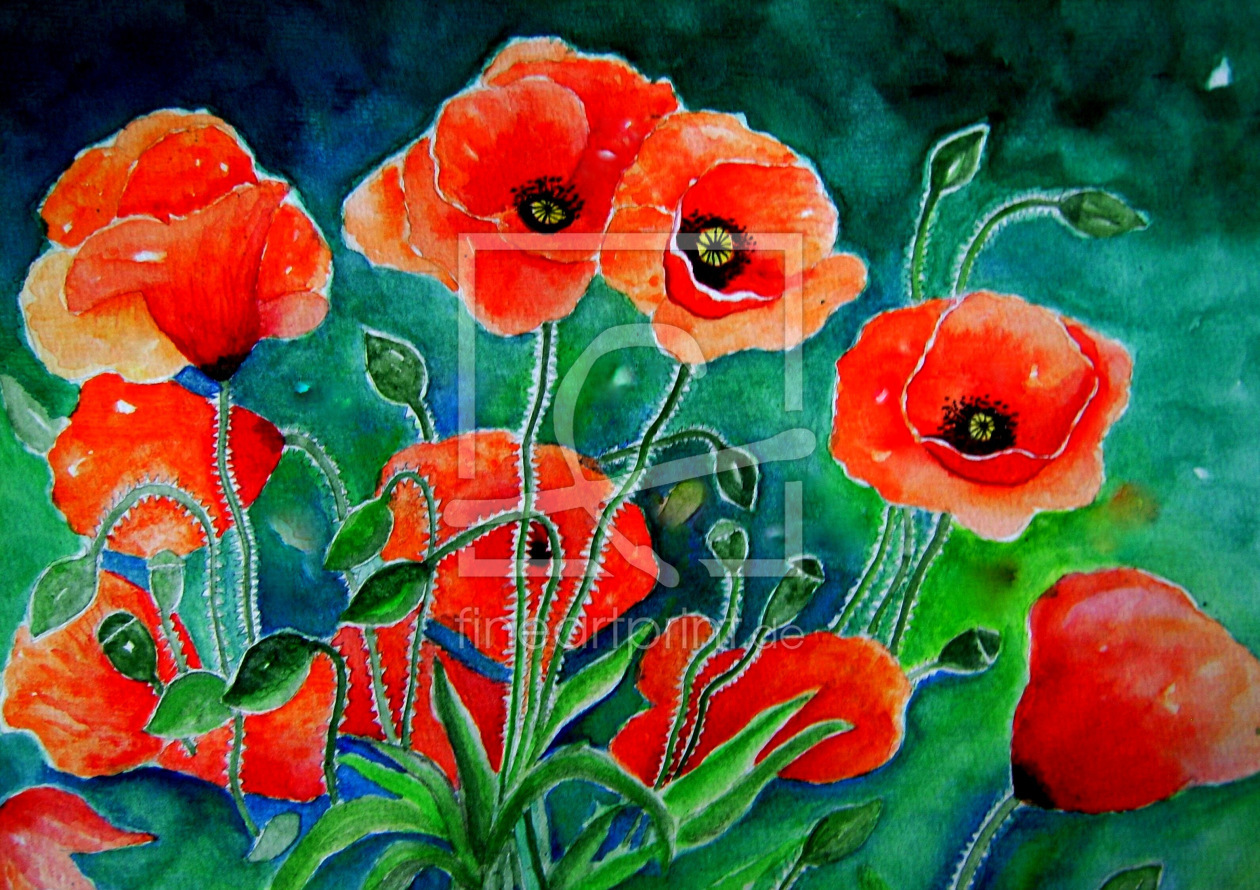 Bild-Nr.: 11494120 Mohnblumen Aquarell Malerei erstellt von siegfried2838