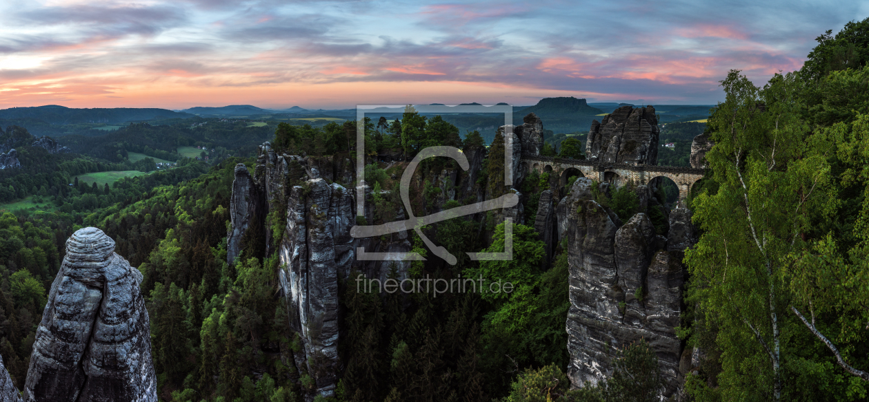 Bild-Nr.: 11504198 Sächsische Schweiz - Bastei im Morgenrot erstellt von Jean Claude Castor