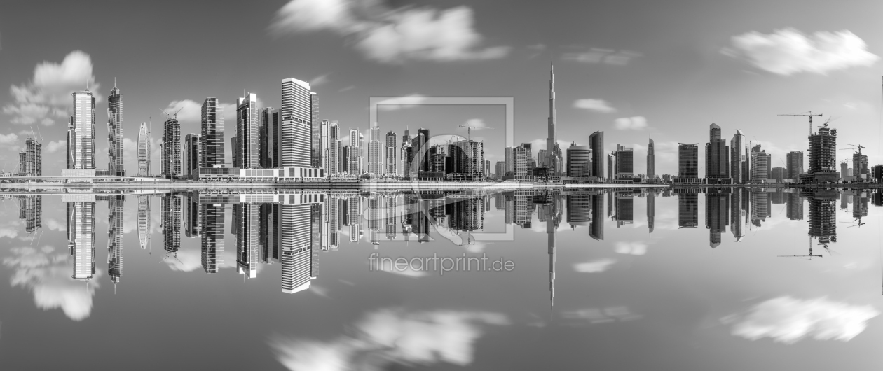 Bild-Nr.: 11539958 Dubai - Business Bay Reflections Schwarz Weiss erstellt von Jean Claude Castor