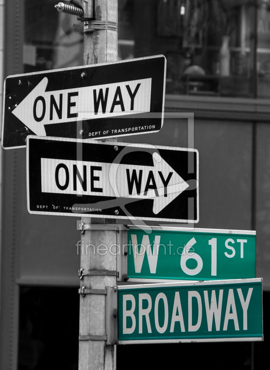 Bild-Nr.: 11543130 One Way Broadway erstellt von KundenNr-294596
