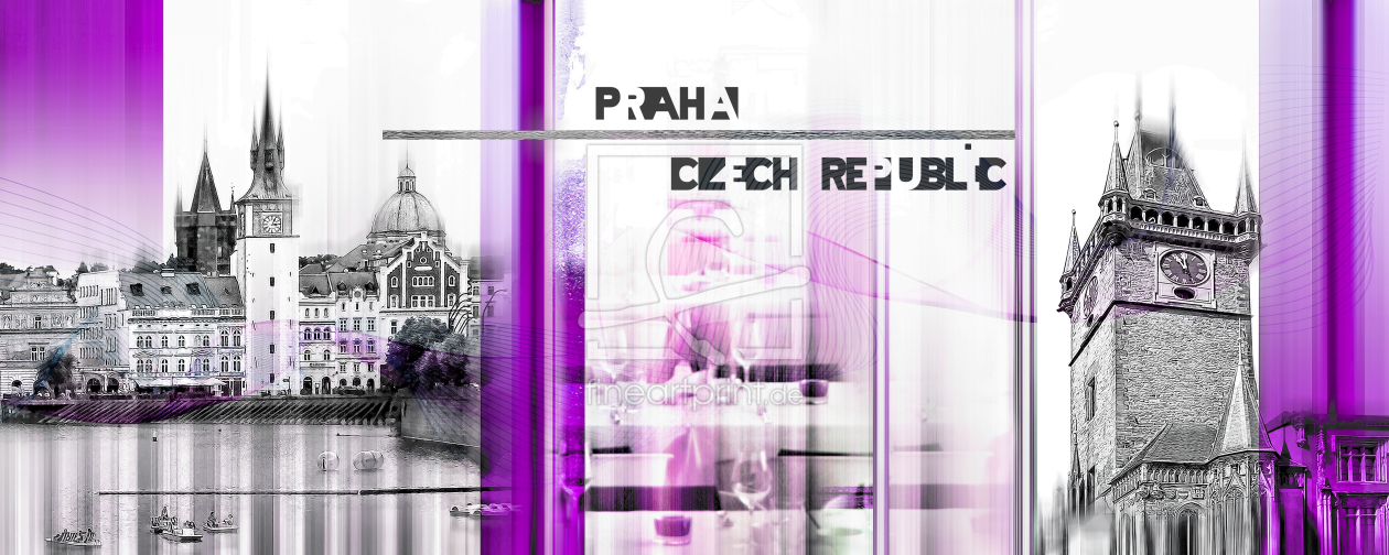 Bild-Nr.: 11545216 Czech Republic - Prag Collage Abtrakt 02 erstellt von Galerie-Fotoeffekt