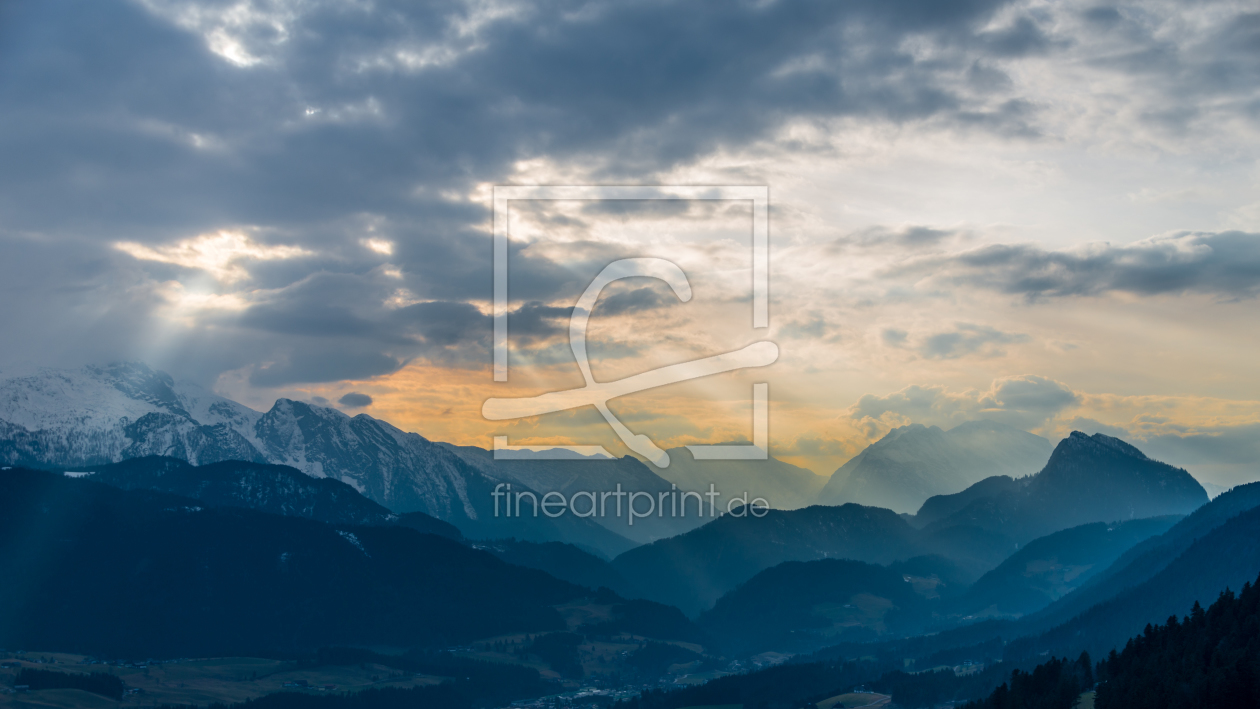 Bild-Nr.: 11546642 Sonnenuntergang über den Bergen erstellt von lukashilzensauer