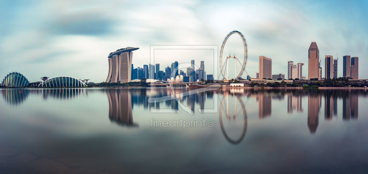 Bild-Nr.: 11555246 Singapur - Marina Bay Skyline Panorama im Morgengrauen erstellt von Jean Claude Castor