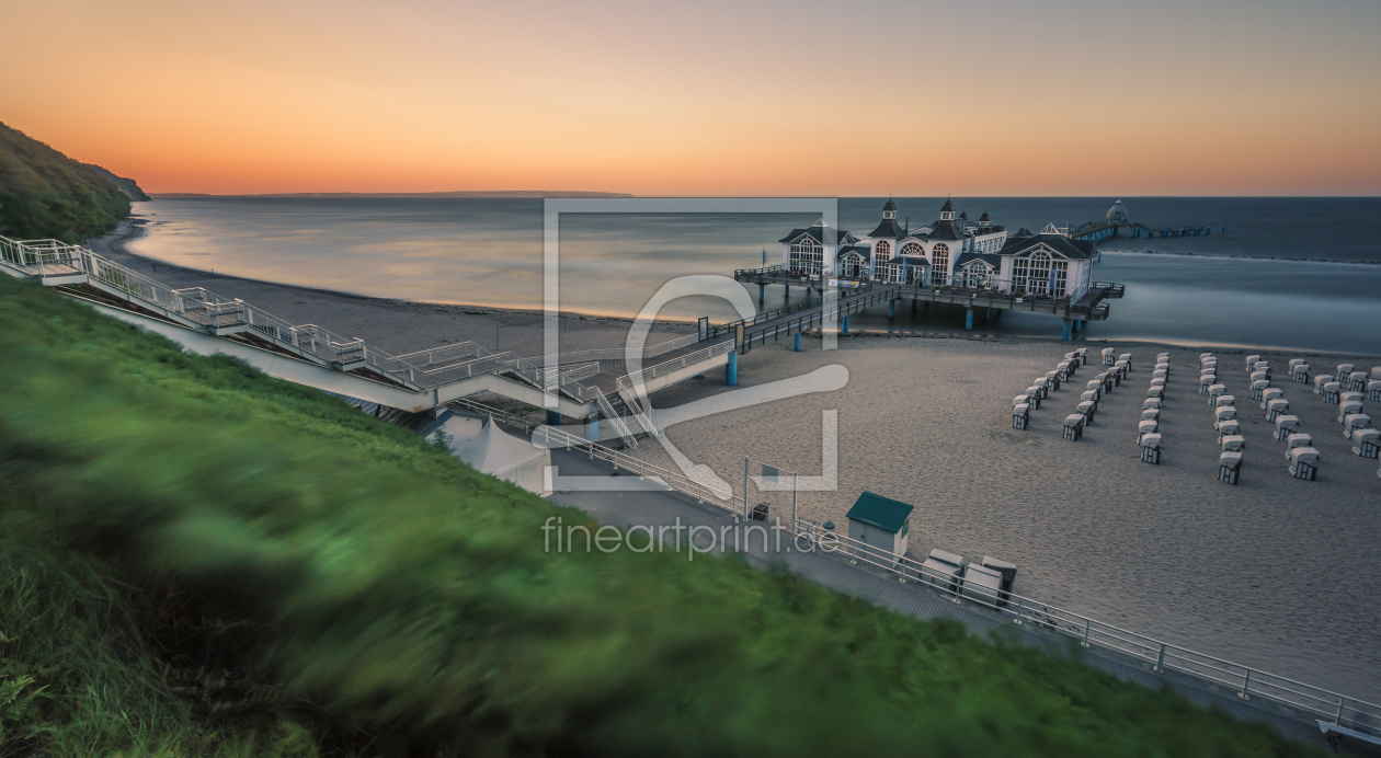 Bild-Nr.: 11561288 Rügen - Seebrücke Sellin Sturmböen bei Sonnenuntergang erstellt von Jean Claude Castor