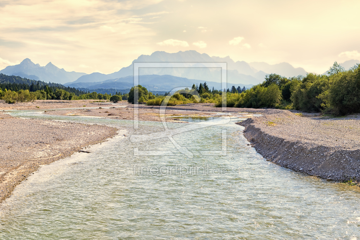 Bild-Nr.: 11568862 Fluss Isar mit Bergen erstellt von Wolfgang Zwanzger