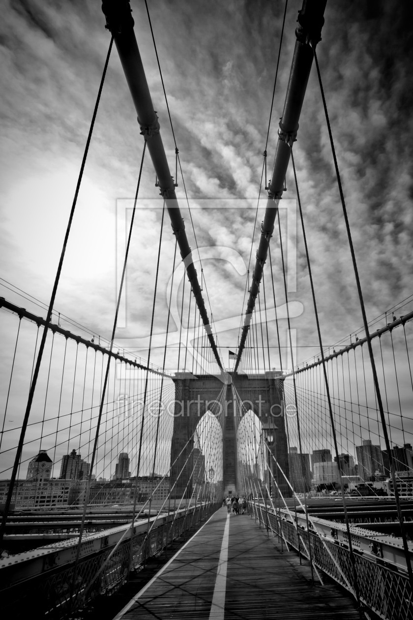 Bild-Nr.: 11569986 NYC Brooklyn Bridge | Monochrom  erstellt von Melanie Viola