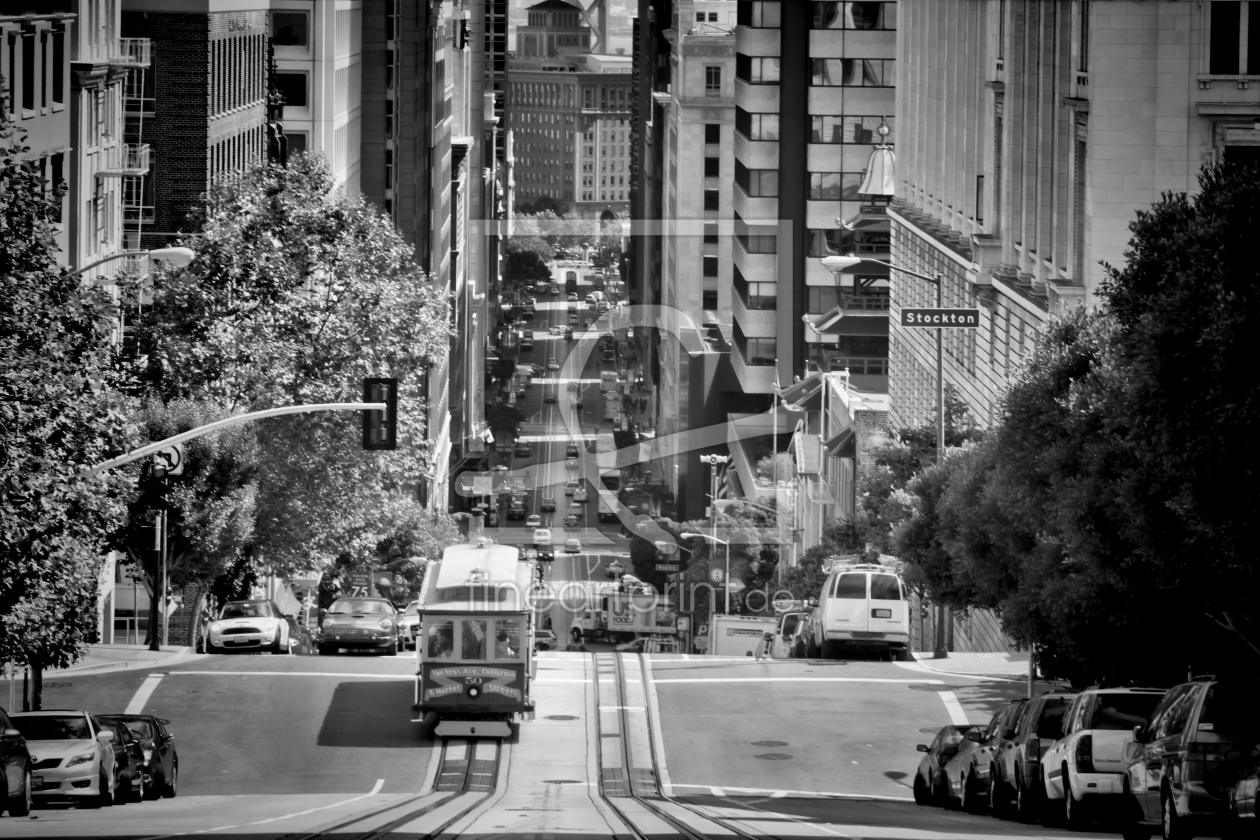 Bild-Nr.: 11570002 SAN FRANCISCO California Street - Monochrom erstellt von Melanie Viola