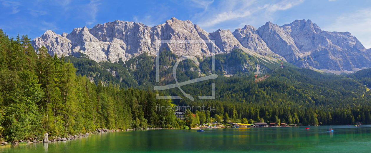 Bild-Nr.: 11577652 Panorama Zugspitzmassiv und Eibsee erstellt von SusaZoom