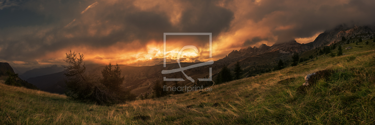 Bild-Nr.: 11578494 Dolomiten - Cinque Torri Sunset Panorama erstellt von Jean Claude Castor
