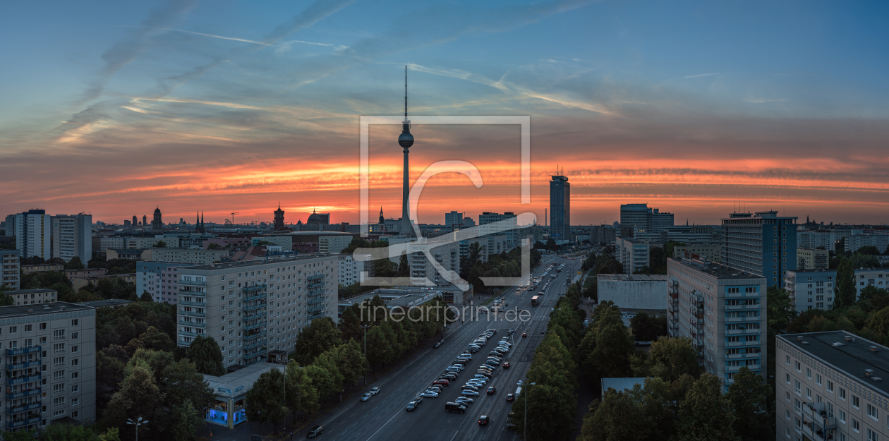 Bild-Nr.: 11583544 Berlin - Skyline Sunset Panorama Strausberger Platz 1 erstellt von Jean Claude Castor