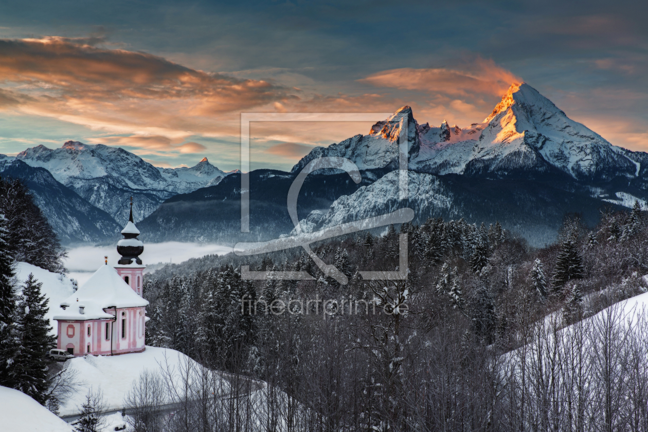 Bild-Nr.: 11599814 Maria Gern Church in Bavarian Alps with Watzmann erstellt von Dieter Dieter Meyrl
