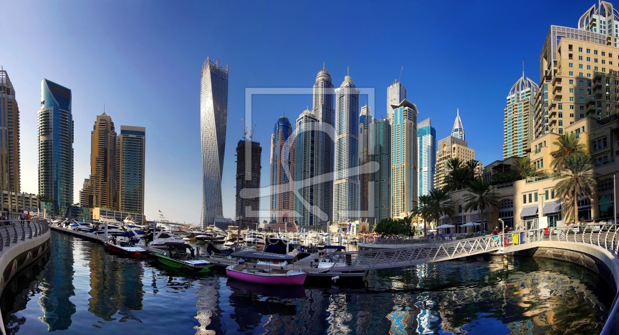 Bild-Nr.: 11634811 Dubai Marina mit Hochhäusern Panorama erstellt von Ina  Penning