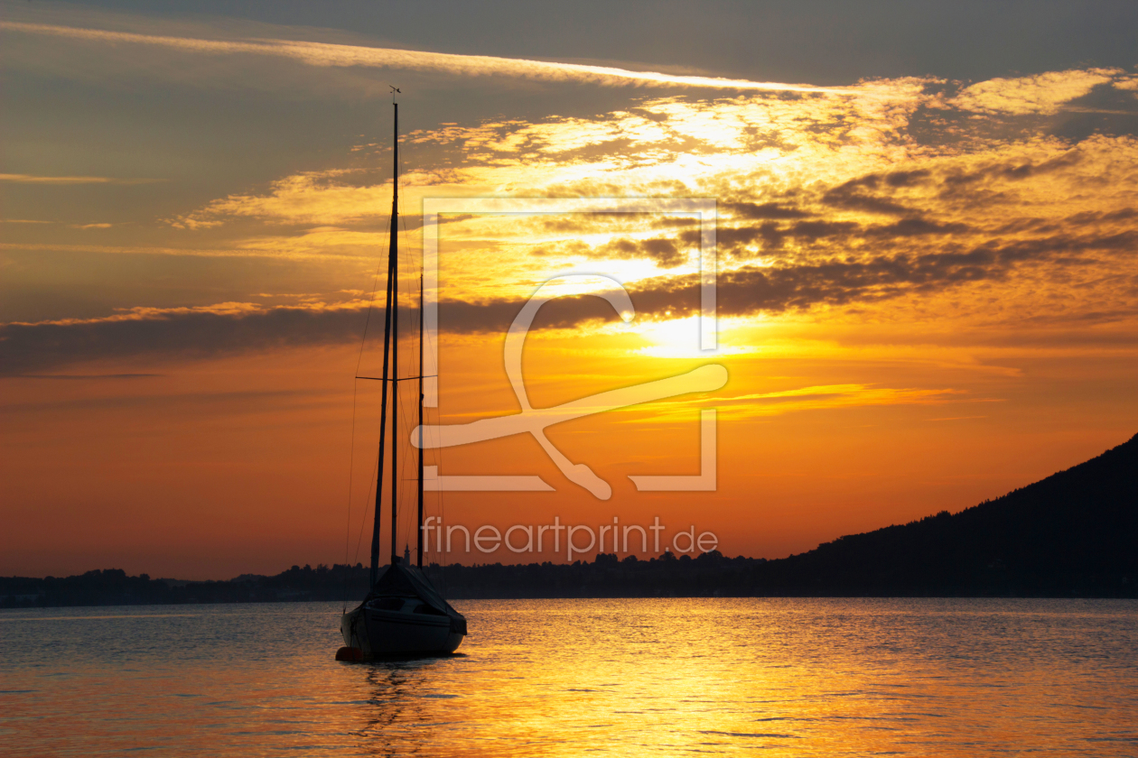 Bild-Nr.: 11655714 Morgenstimmung am See Orange erstellt von D-Koppl
