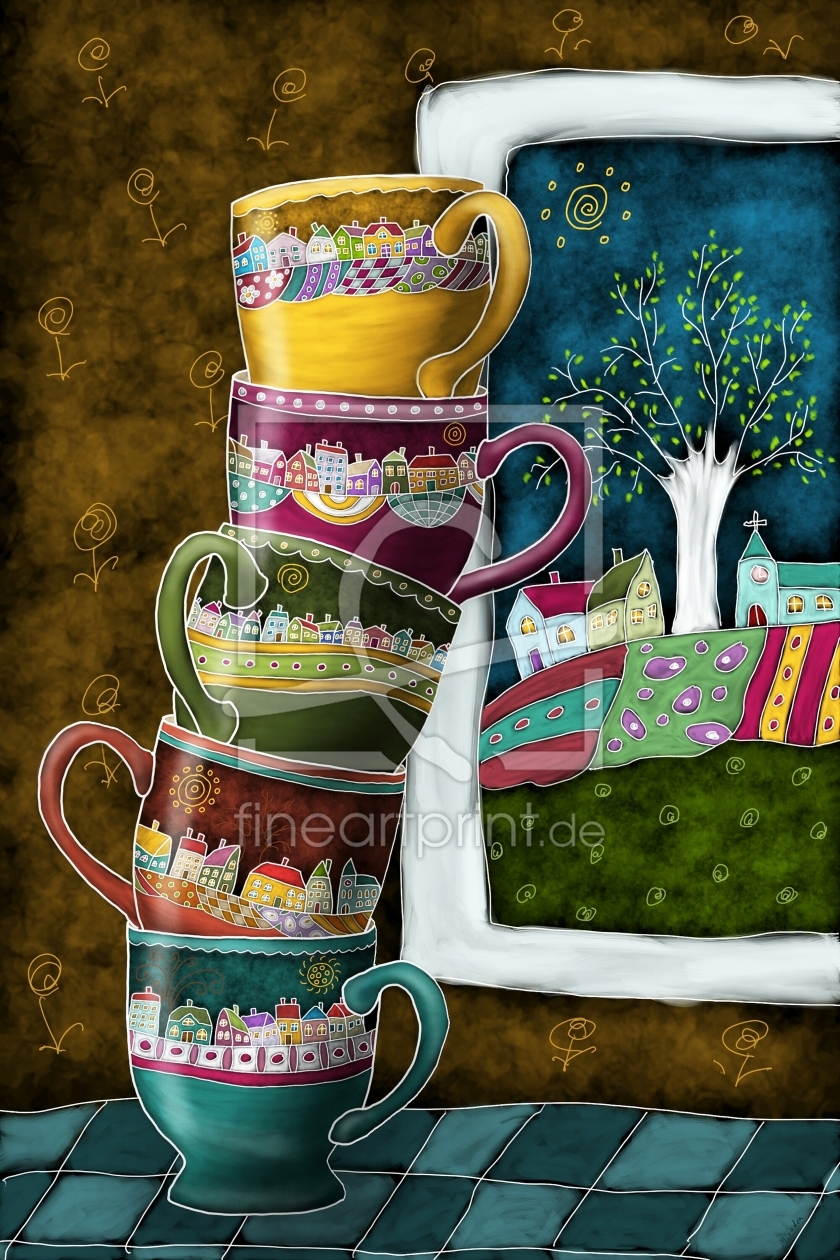 Bild-Nr.: 11688798 Fröhliche Kaffeetassen erstellt von Heike Langenkamp