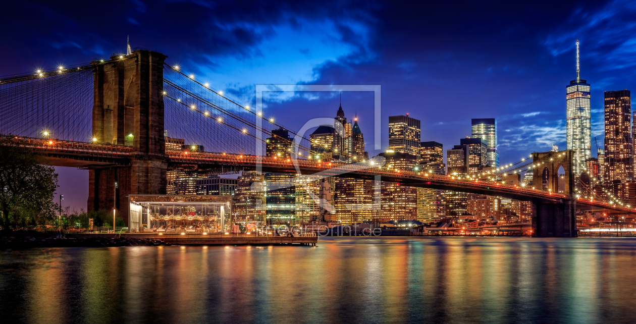 Bild-Nr.: 11698920 Brooklyn Bridge at Night Pano erstellt von Thomas Gerber