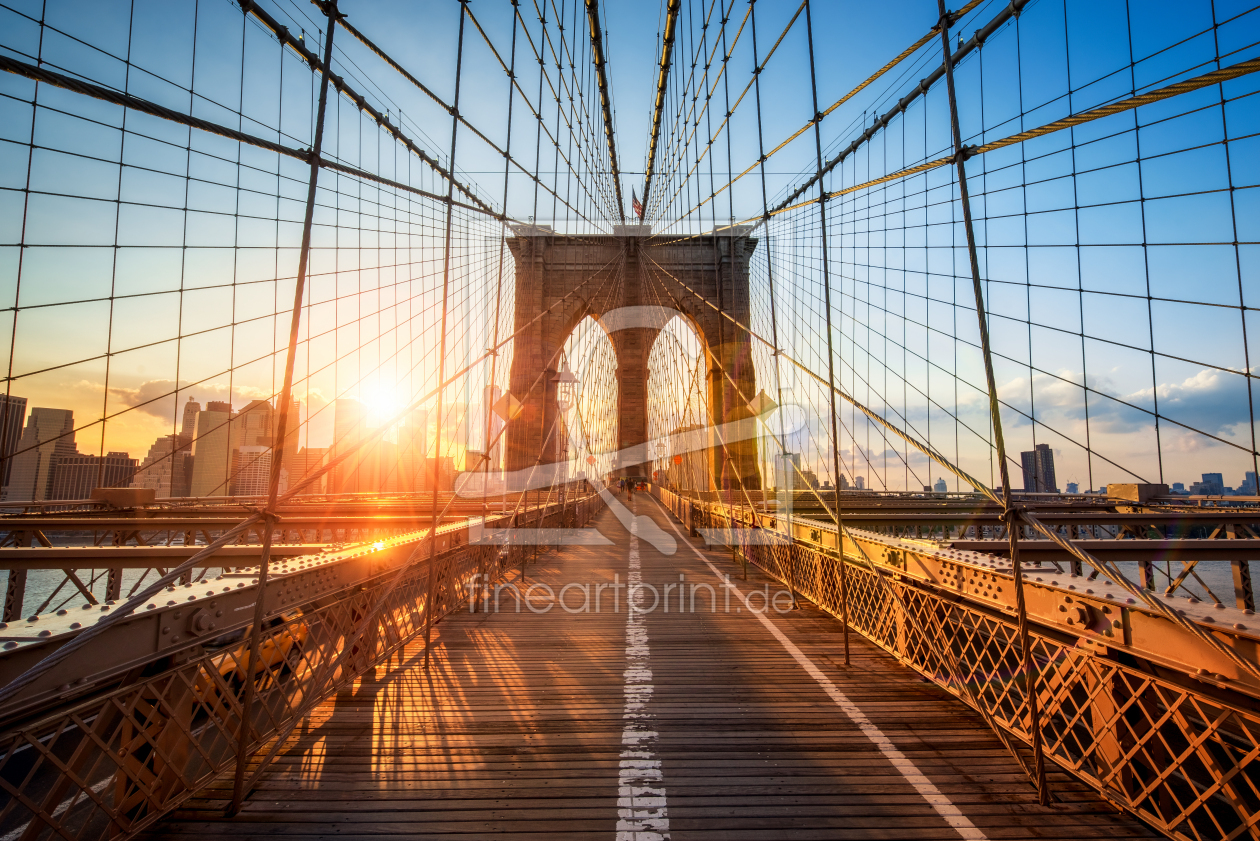 Brooklyn bridge in New York City als Leinwanddruck