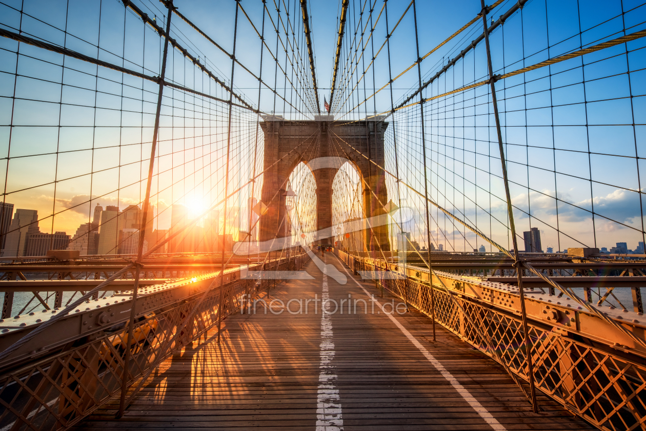 Brooklyn bridge in New York Leinwanddruck City als