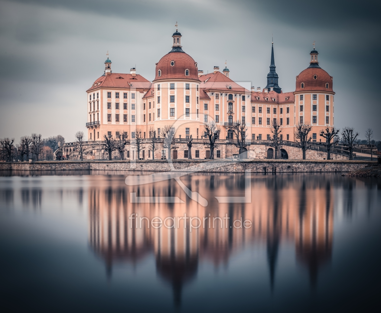 Moritzburg als Schloss Dresden Leinwanddruck -