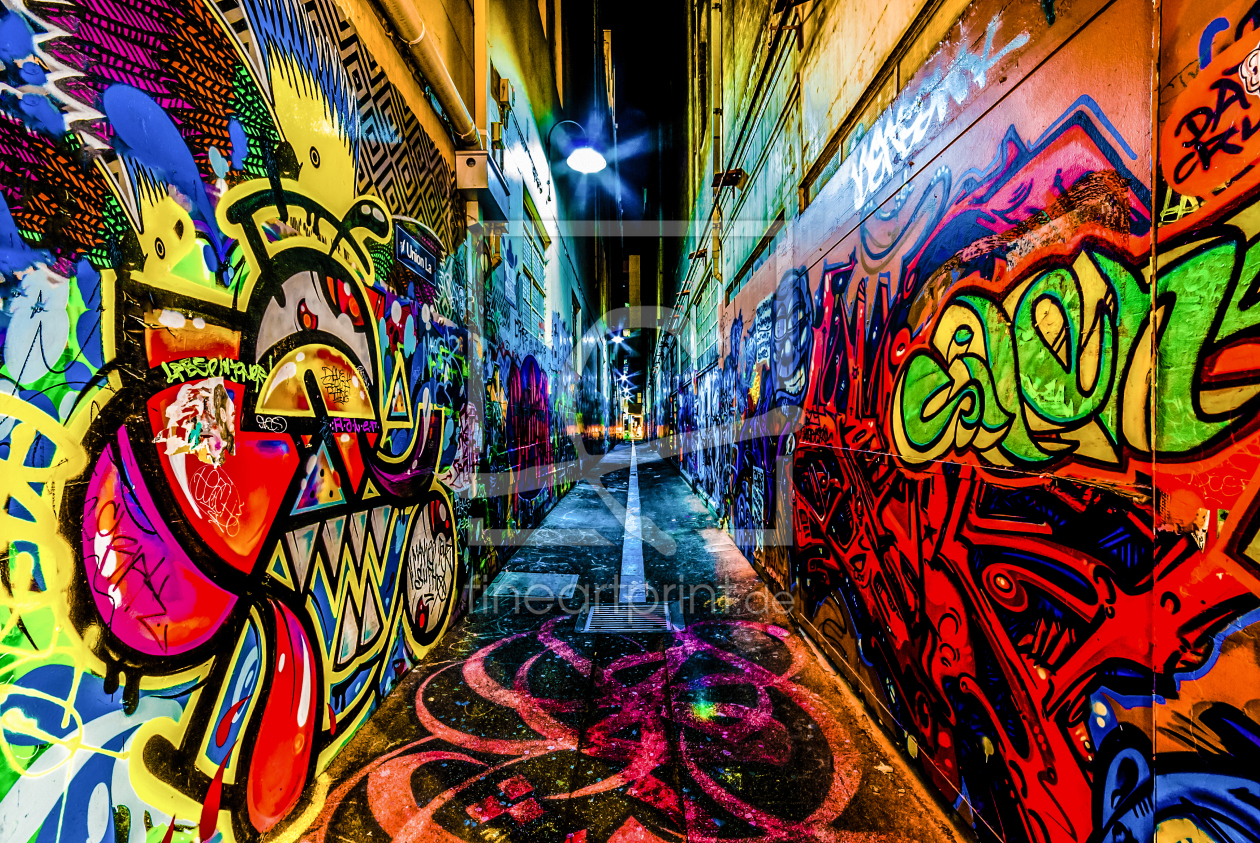 Urban Art Melbourne als Teppich perfekt gedruckt 117...