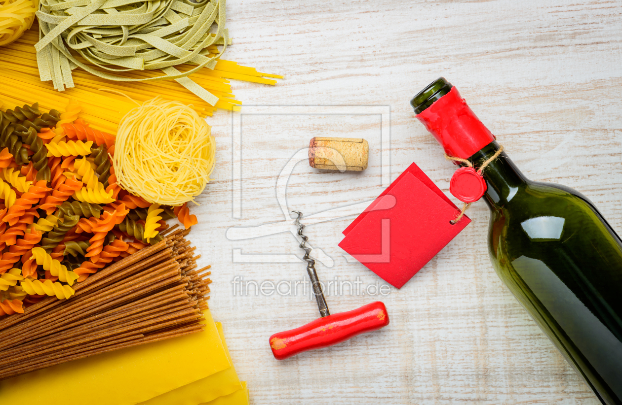 Bild-Nr.: 11769918 Pasta Kochen Rotwein trinken erstellt von xfotostudio