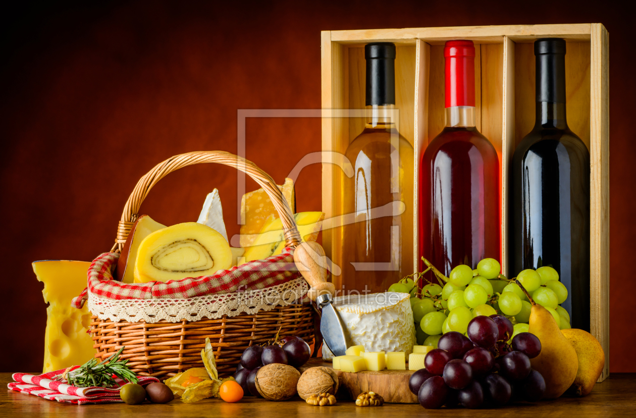 Bild-Nr.: 11772264 Wein und Käse zur Kost erstellt von xfotostudio